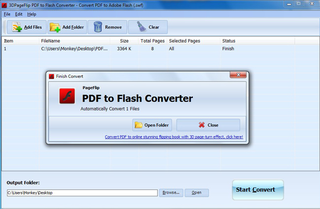 Free 3DPageFlip PDF to Flash Converter