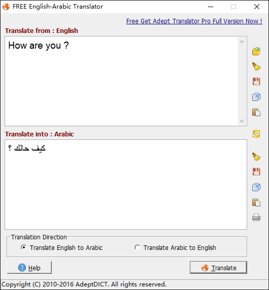 FREE English-Arabic Translator