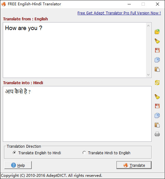 FREE English-Hindi Translator