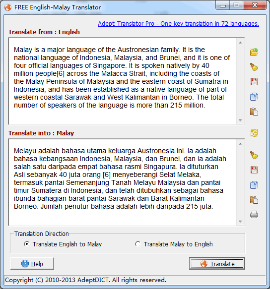 FREE English-Malay Translator