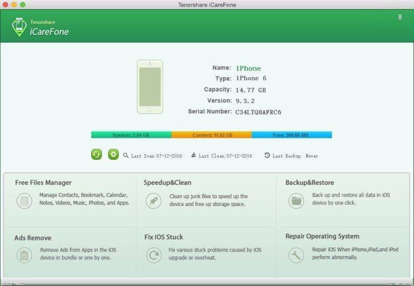 Tenorshare iCareFone for Mac