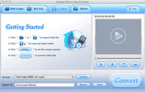 Pavtube DVD to iPod Converter for Mac