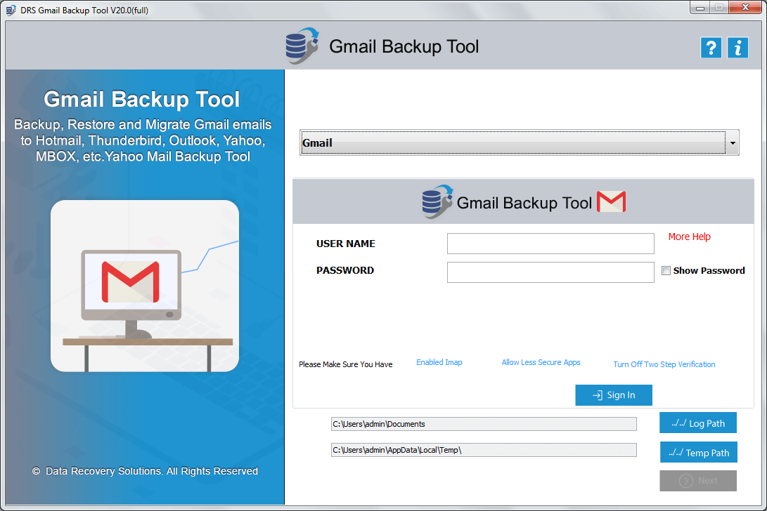 DRS Gmail Backup Tool