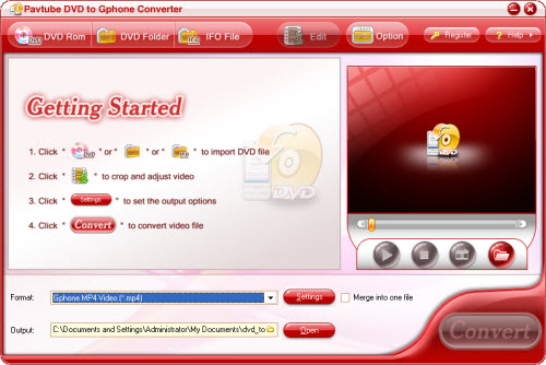 Pavtube DVD to Gphone Converter
