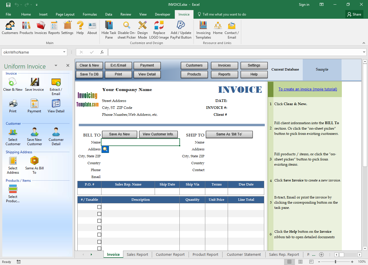 Excel Invoice Manager Express