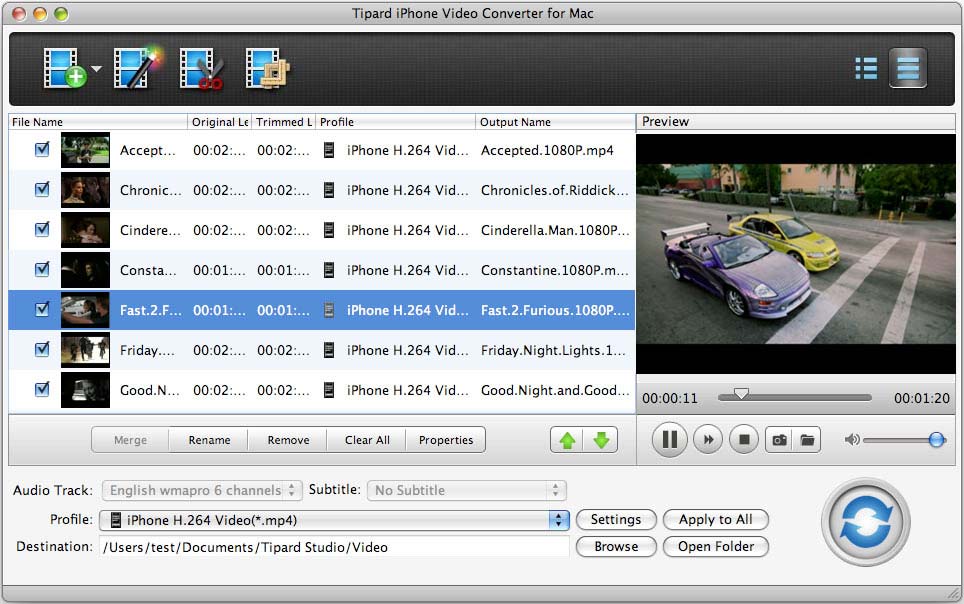 Tipard iPhone Video Converter for Mac