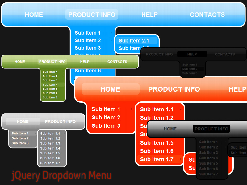 jQuery Dropdown Menu Style 3