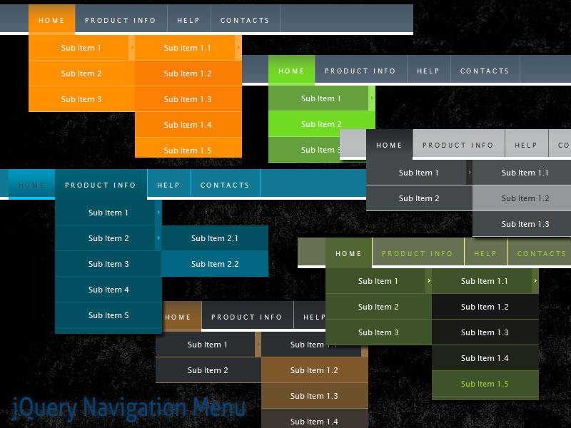 jQuery Navigation Menu Style 10