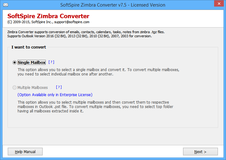 Zimbra Mail Database Backup to Outlook