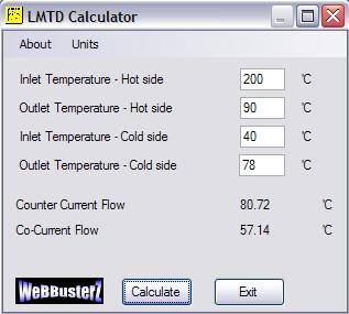 LMTD Calculator