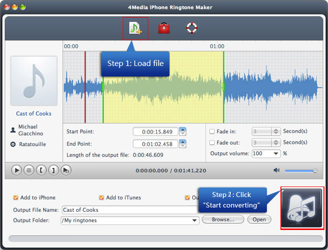 4Media iPhone Ringtone Maker for Mac