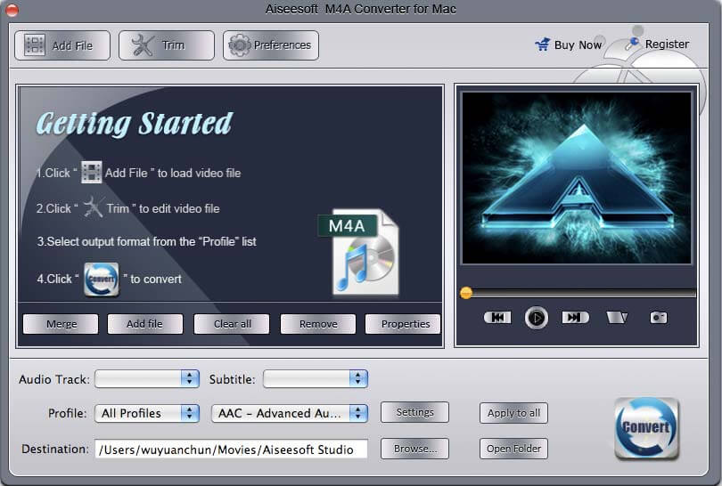 Aiseesoft M4A Converter for Mac