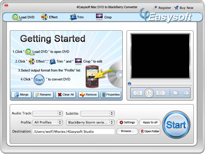 4Easysoft Mac DVD to BlackBerry