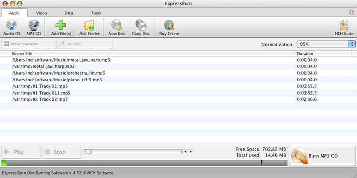 Express Burn Free CD/DVD Burner for Mac