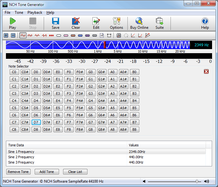 Tone Generator Free Sound Software