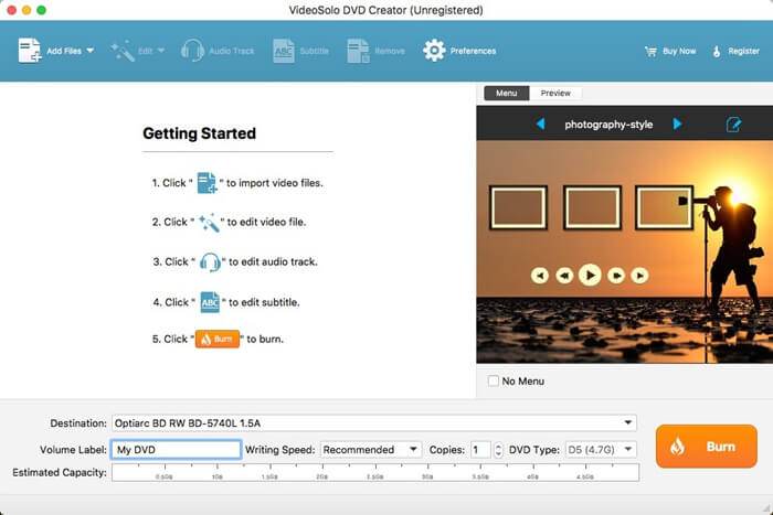 VideoSolo DVD Creator (Mac)
