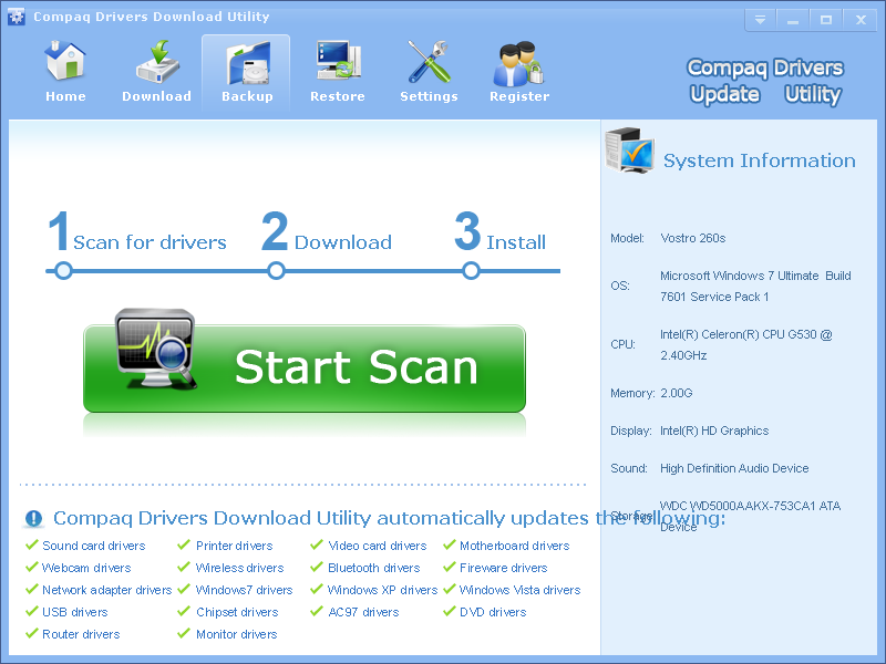 Compaq Drivers Download Utility