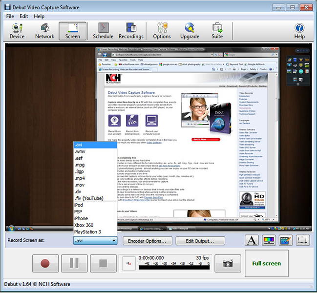 Debut Free Screen Capture Software