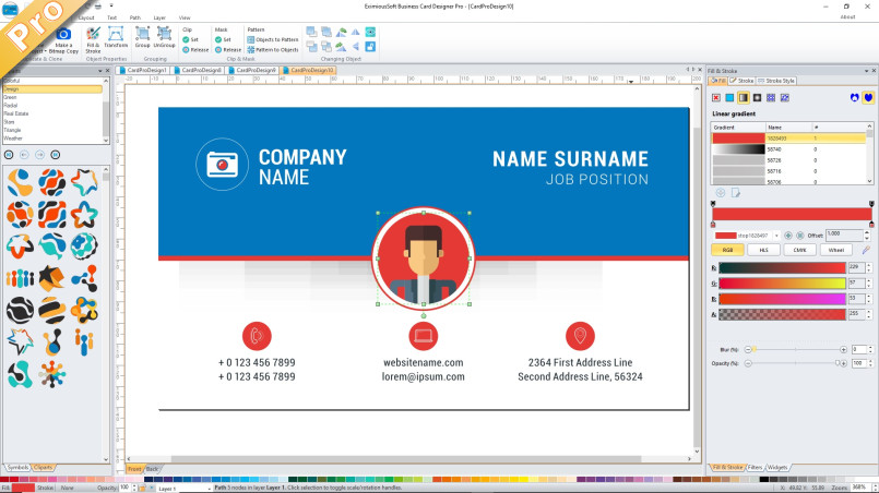 EximiousSoft Business Card Designer Pro