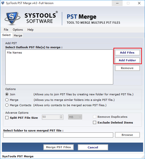 PST Files Merge Tool