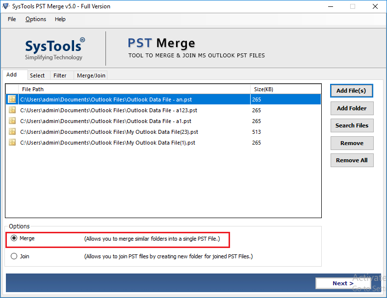 Outlook 2010 Merge Two PST Files