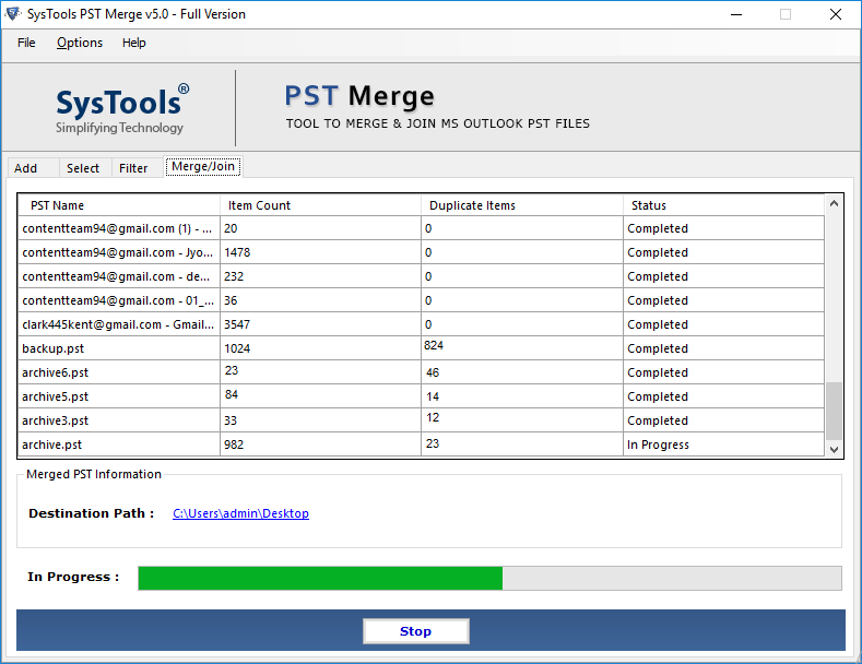 Merge Multiple Outlook PST Files