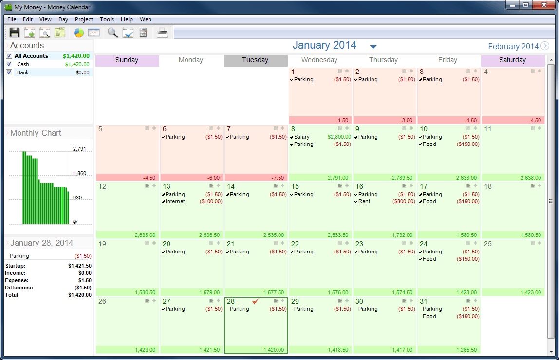 Money Calendar