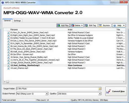 MP3-OGG-WAV-WMA Converter