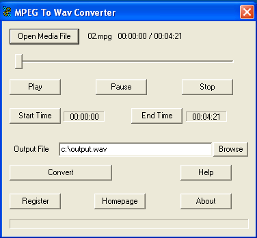 MPEG To Wav Converter