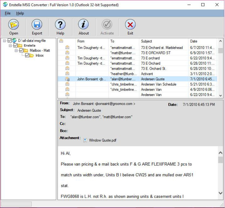 Enstella MSG Converter