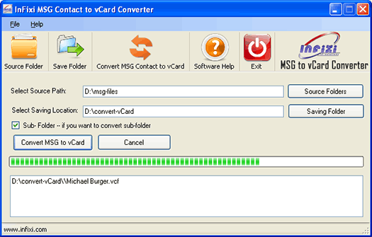 MSG to vCard Converter