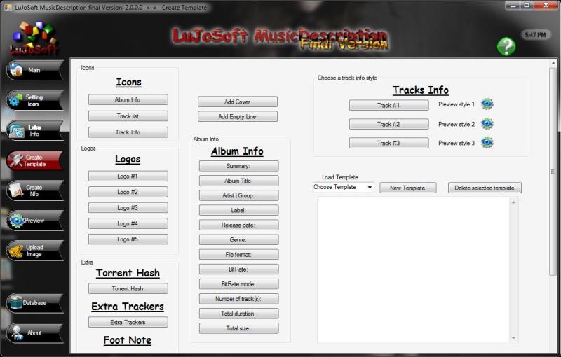 LuJoSoft Music Description Maker