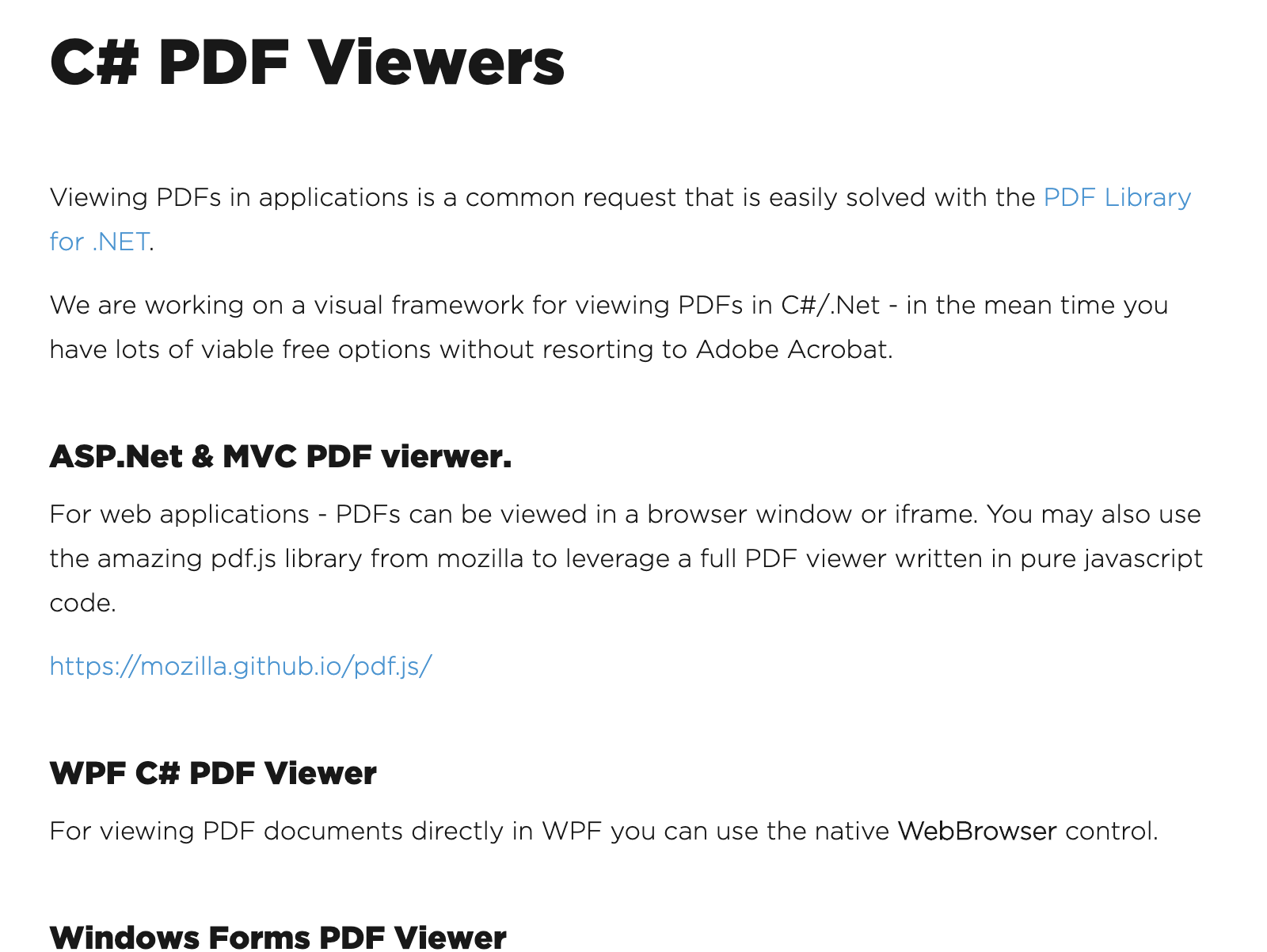 C# PDF Viewer