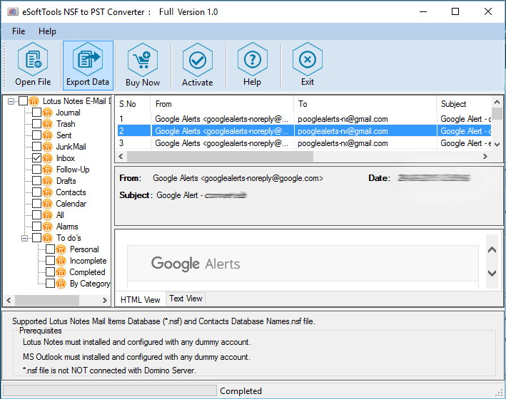 NSF to PST File