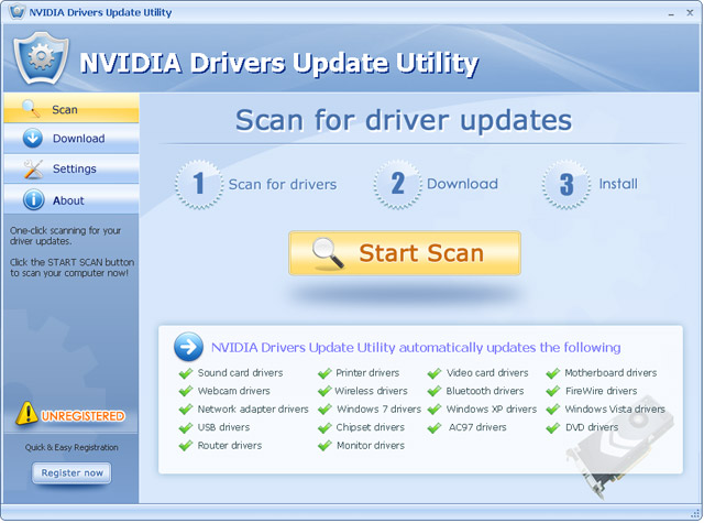 NVIDIA Drivers Update Utility For Windows 7