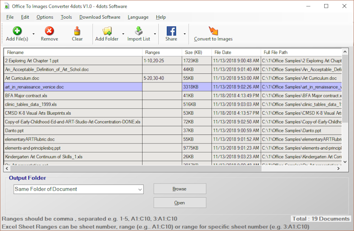 Convert Office to Images 4dots