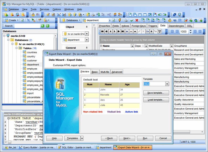 EMS SQL Manager for MySQL