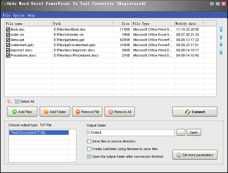 Okdo Word Excel PowerPoint To Text Converter