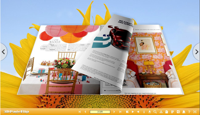 3D Page Flip eBook Optimism Theme