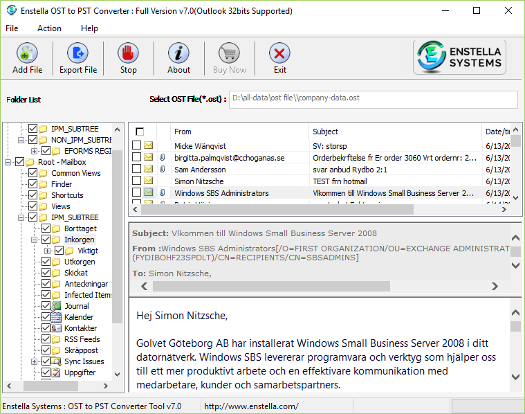 Convert Outlook OST into PST