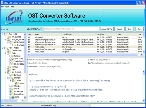 InFixi OST Converter Software