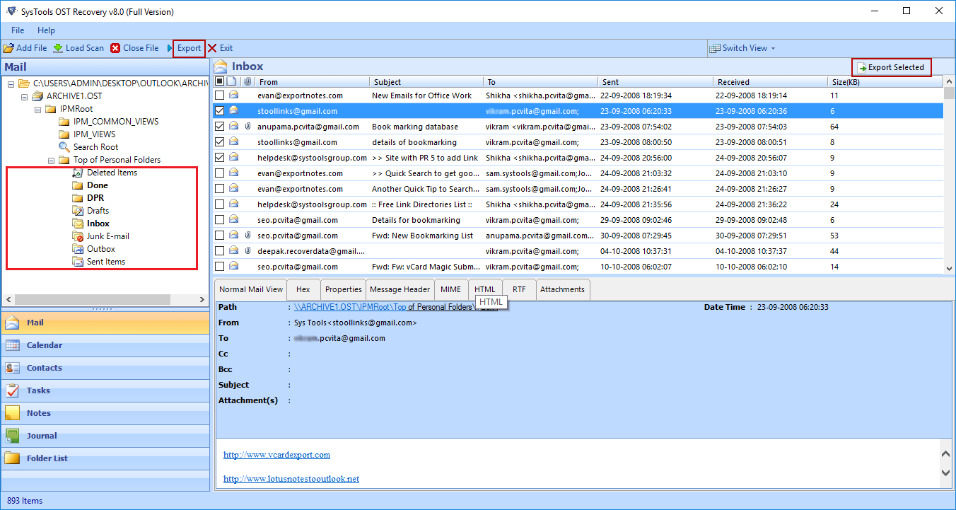 OST to PST Converter