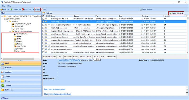 Outlook OST File Repair Utility