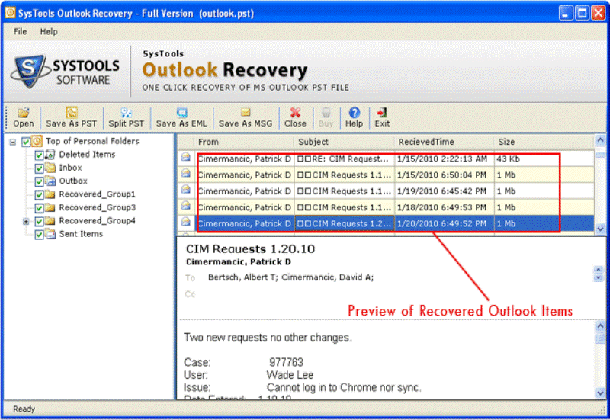 Recover PST File Errors