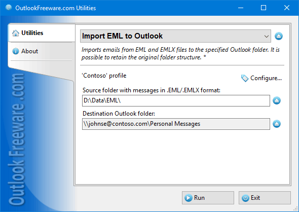 Import Messages from EML Format