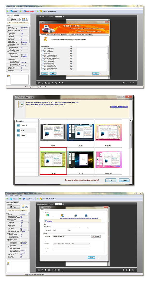 PageFlip Flash Printer