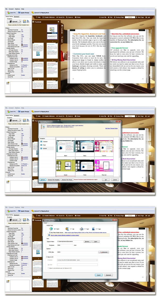 PCL to Flash Page Flip