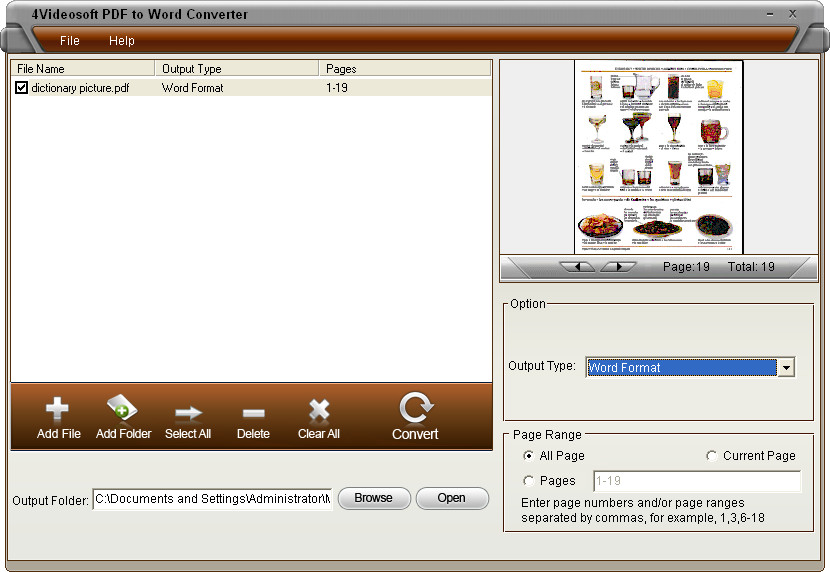 4Videosoft PDF to Word Converter Tool