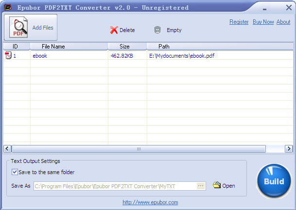 Epubor PDF2TXT Converter