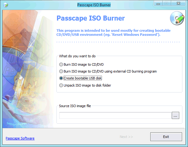 Passcape ISO Burner